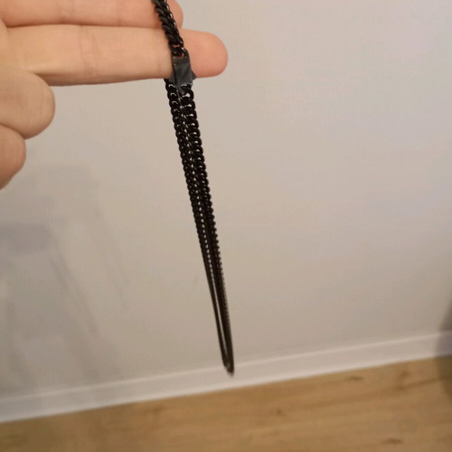 Chain men's black necklace new