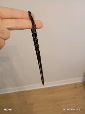 Chain men's black necklace new