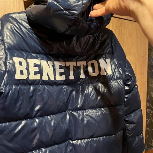 Benetton kids jacket like new, blue, down and feathers