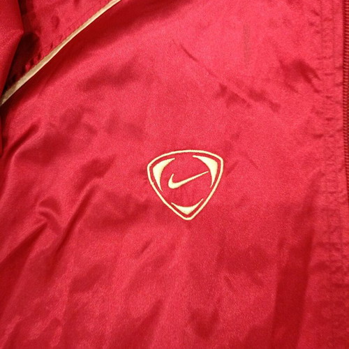 Nike Retro Shiny Windbreaker Jacket Y2K used, red with hood