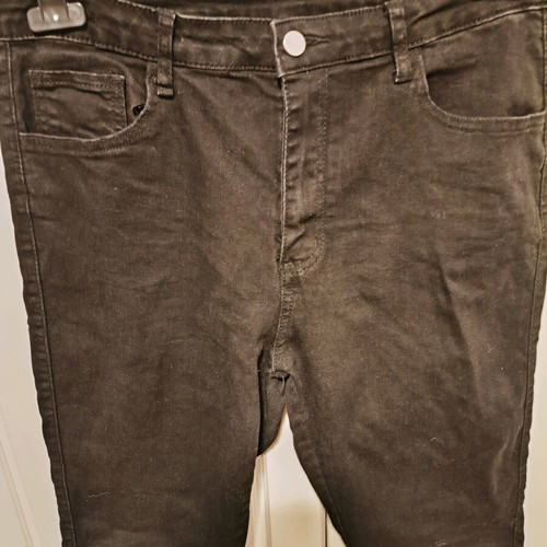 Elastic pants black mid waist XL like new