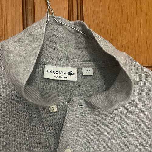 Lacoste Longsleeve Polo shirt, grey, size L