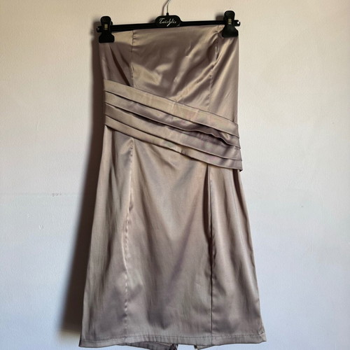 Strapless dress purple-gray, size 38-40
