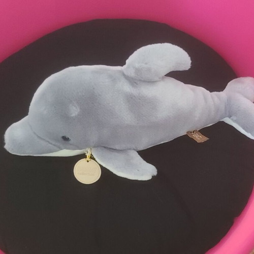 Plush dolphin used, length 42 cm