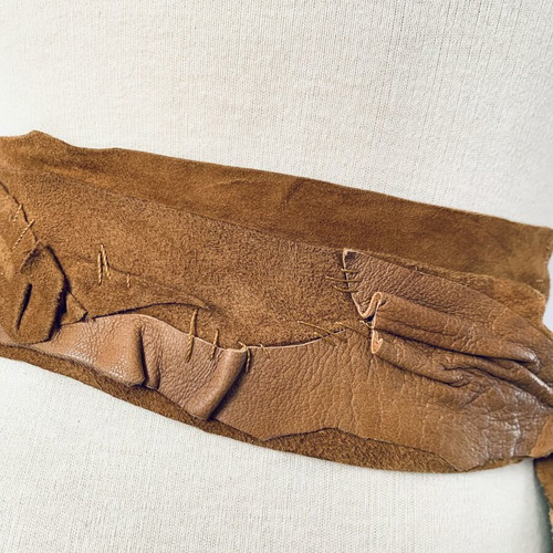Leather belt handmade by DYENS + FOTINAKI like new, adjustable size