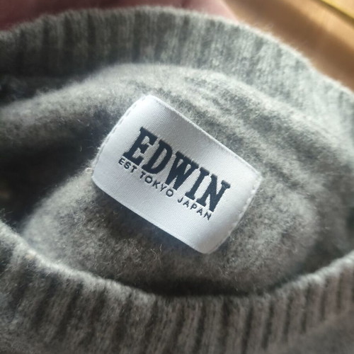 Edwin light gray men's sweater size S like new
