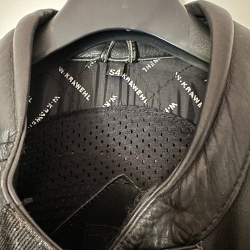 W. Krawehl Leather Motorcycle Jacket like new, size 54, black