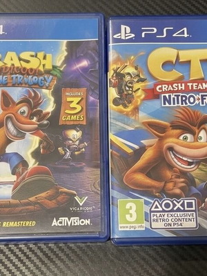 Crash Bandicoot πακέτο N. Sane Trilogy και CTR Nitro-Fueled PS4 σαν καινούργιο