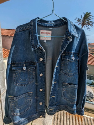 True Religion oversized μπουφάν μέγεθος M μεταχειρισμένο μπλε