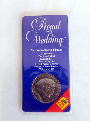 Commemorative coin of the British Royal Mint 1981 new for Charles & Diana wedding