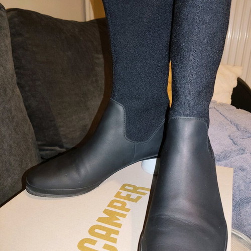 Camper women's boots like new, size 39, black with blue heel