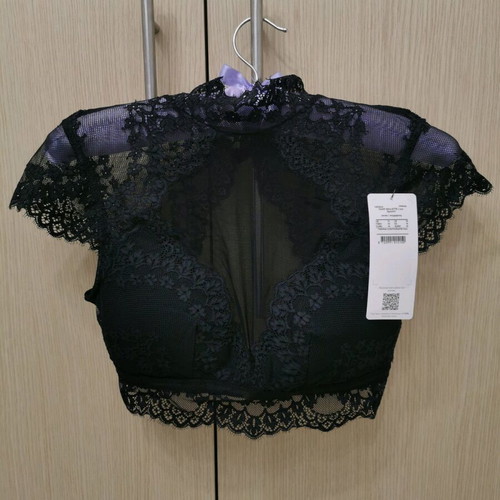 Hunkemoller Daisy Lace Bralette new, black with padding