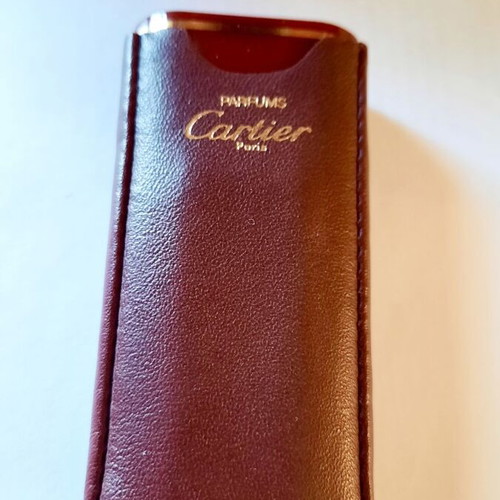 Must de Cartier vintage eau de toilette used with leather case