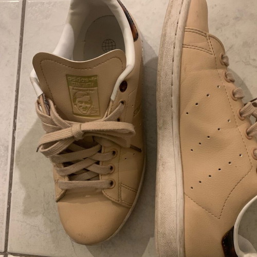 Adidas Stan Smith shoes size 38 like new salmon with leopard detail