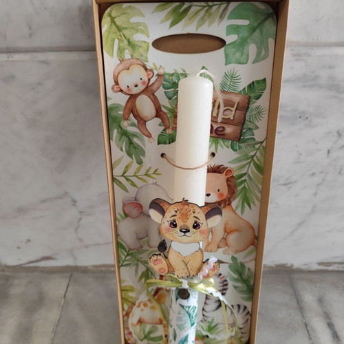 Children's Easter candle «Jungle» packaged new