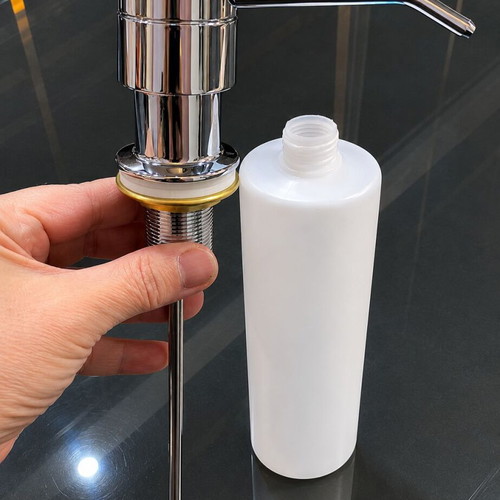 Built-in Kitchen Soap Dispenser Stainless Steel Brass Chrome 350 ml new