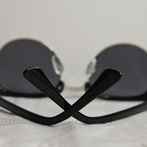 H&M Round Sunglasses Black Silver Like New