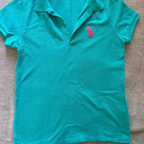 Polo Ralph Lauren turquoise short-sleeve polo shirt used, size M