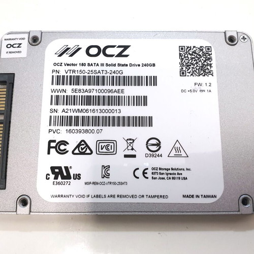 OCZ Vector 240GB 2.5 inch SATA internal SSD like new
