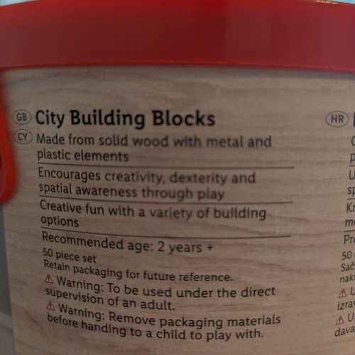 Wooden building blocks like new with city theme and accessories