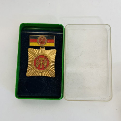 DDR East Germany Medal used with box vintage collectible