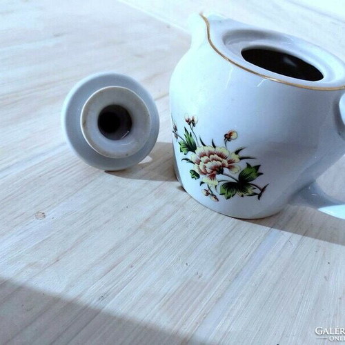 Porcelain spout Hollóházi like new, rare, gold rim