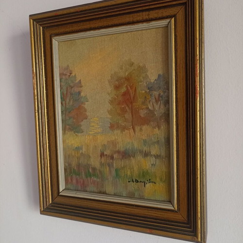 I. Douridis painting 33x27 cm