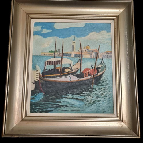 Oil painting of Venice used