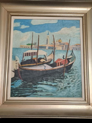 Oil painting of Venice used