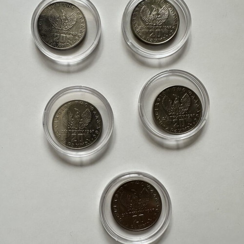 20 Drachma Coins Used Set of 5 from 1973 Junta Period