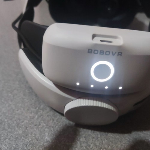 Meta Oculus Quest 2 128GB VR headset with BOBOVR M2 Pro strap and twin battery dock