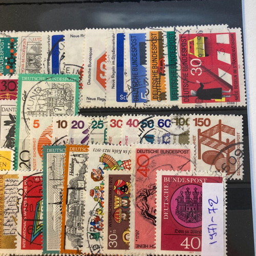 German stamps used complete series 1971-72