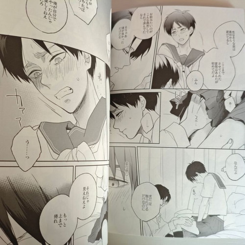 Attack on Titan BL doujinshi manga Like a Girl Levi x Eren like new