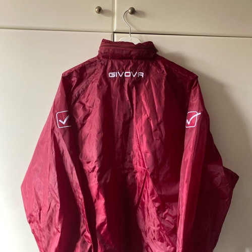 Givova windbreaker jacket burgundy size S new with hood