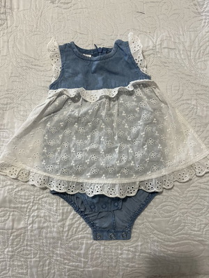 Prenatal baby romper dress 1-3 months like new
