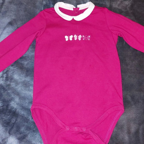 Okaidi set of 3 long sleeve bodysuits like new, size 18m/80cm