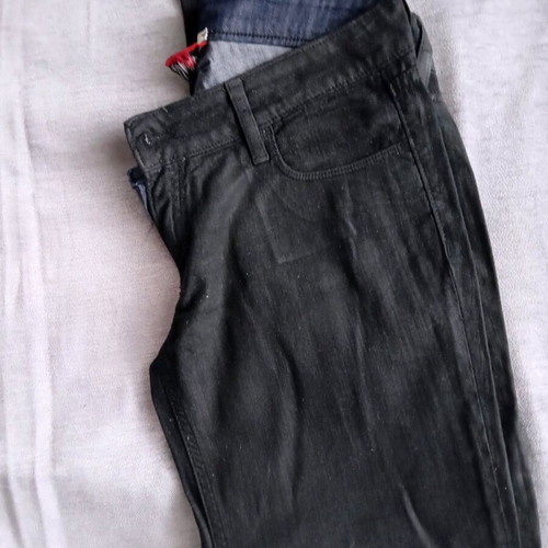 Cycle black denim pants with blue details like new, size M