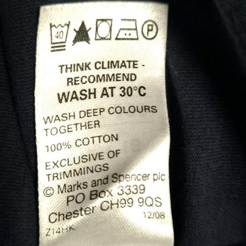 Marks & Spencer cotton short-sleeve top like new, blue, size UK 16