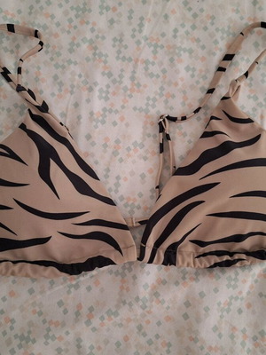 Μαγιό μπεζ σε μοτίβο ζέβρας animal print, καινούριο, μέγεθος XL
