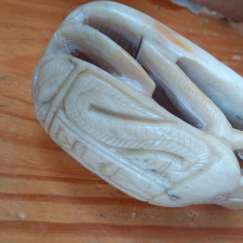 Decorative scarab alabaster handmade used