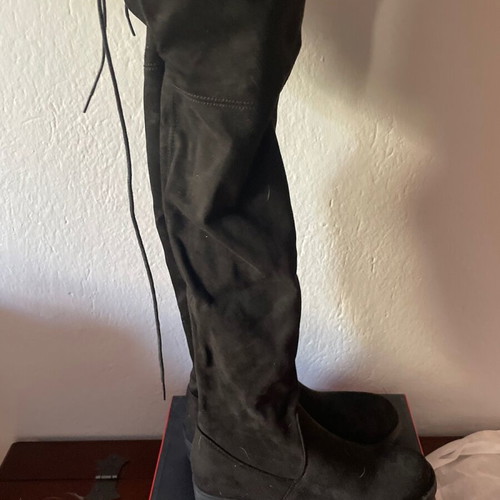 Exe boots tall like new, lace-up back size 38 black