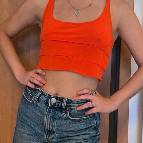 Vintage orange shirt like new, size S 36 8