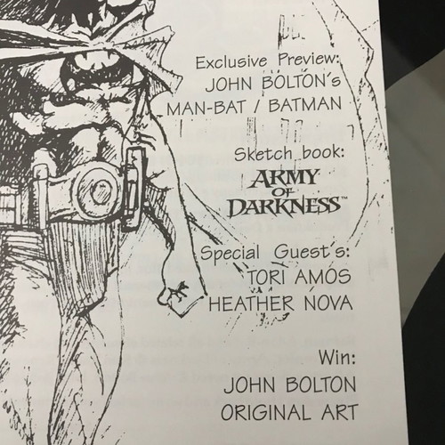 John Bolton Unmasked #1 Batman Man-Bat Preview Sketchbook new
