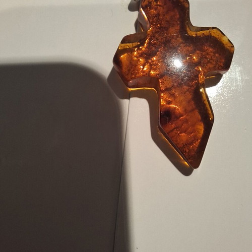 Cross pendant made of natural Baltic amber new