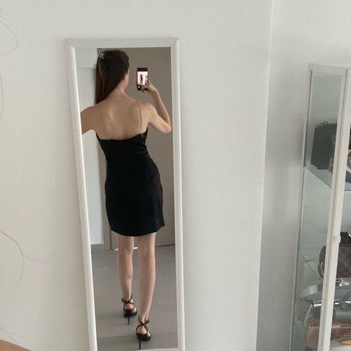 Zara little black dress with rhinestones, size M, like new