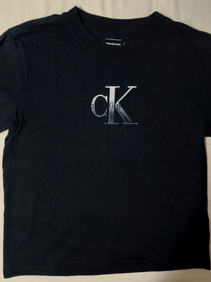 Calvin Klein Jeans black T-shirt with CK embroidery, like new, size M