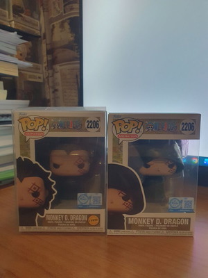 Funko Pop Monkey D. Dragon common and chase in excellent condition