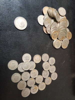 Drachma coins used, pack of 63 from Pavlos and Konstantinos era