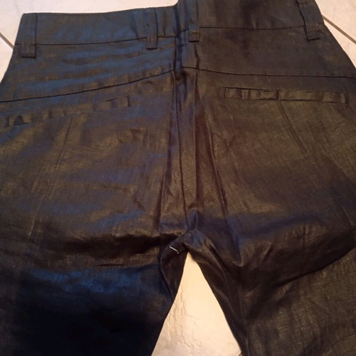 Linen pants new, black, size M 38 10, straight cut with pockets