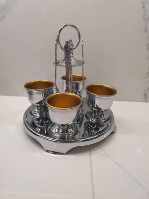 Vintage egg holder chrome plates used